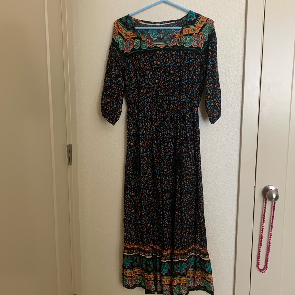 Floral print maxi dress